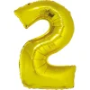 BALON FOLIOWY 92 CM B&C GODAN ZŁOTY CYFRA 2