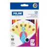 FLAMASTRY Z CIENKĄ KOŃCÓWKĄ 12 KOLORÓW MILAN 8411574000754