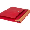 TECZKA A4 Z KIESZONKĄ NUBUK CZERWONA ANTRA