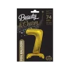 BALON FOLIOWY STOJĄCY 74CM BEAUTY&CHARM GODAN ZŁOTY CYFRA 7
