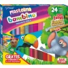 PLASTELINA 24 KOL Z PODKŁADKĄ BAMBINO
