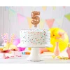 BALON FOLIOWY NA PATYCZKU 13CM GODAN CYFRA 5 RÓŻOWO ZŁOTY