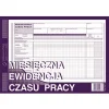 DRUK 526-1 MIESIĘCZNA EWIDENCJA CZASU PRACY