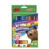 KREDKI DWUSTRONNE TRÓJKĄTNE 18/36 KOL Z TEMPERÓWKĄ BAMBINO 5903235004957