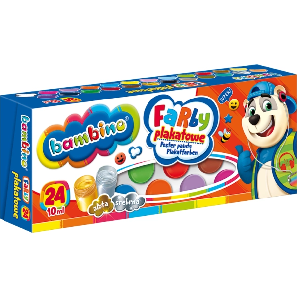FARBY PLAKATOWE 24KOL 10ML BAMBINO