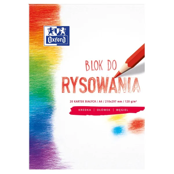 BLOK RYSUNKOWY A4 20 BIAŁY 120G OXFORD