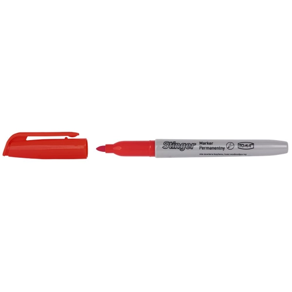 MARKER STINGER PERMANENTNY OKRĄGŁY TO-323 CZERWONY TOMA