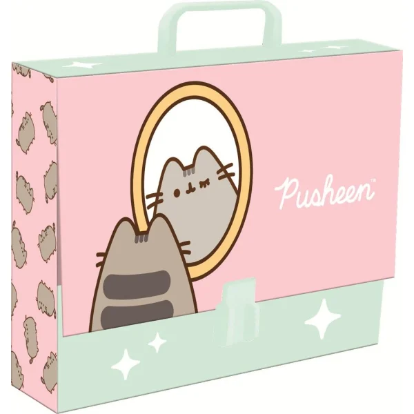 TECZKA Z RĄCZKĄ A4 XL PUSHEEN MINT ST.MAJEWSKI
