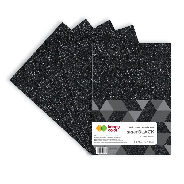 ARKUSZE PIANKOWE A4 5 SZT BLACK BROKAT HAPPY COLOR