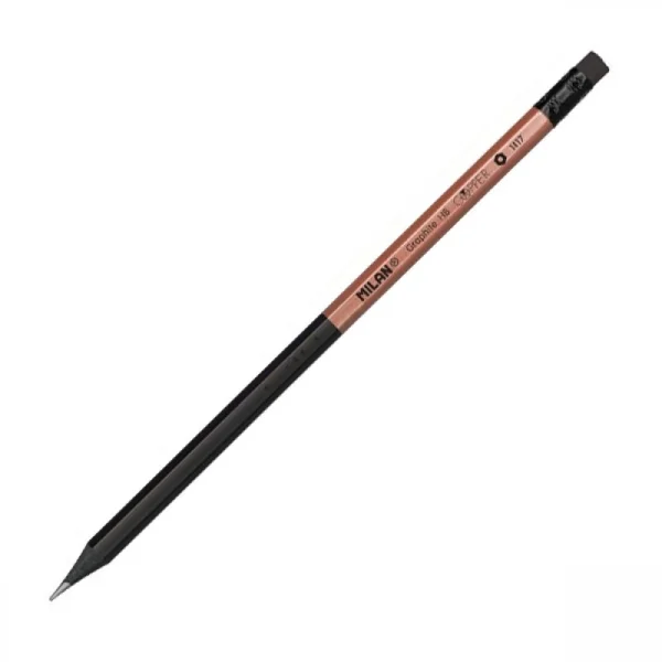 OŁÓWEK GRAFITOWY HB Z GUMKĄ COPPER MILAN 8411574080855