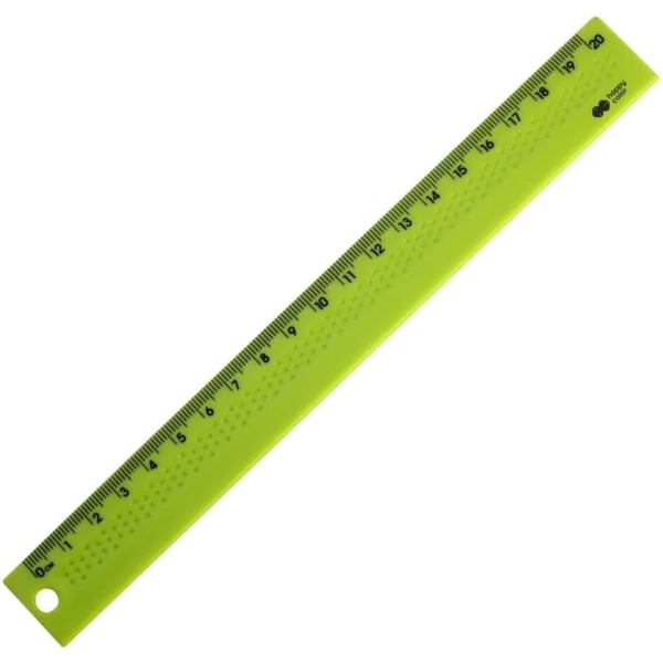 LINIJKA 20 CM HAPPY COLOR ZIELONY KOLOR DESIGN 3D