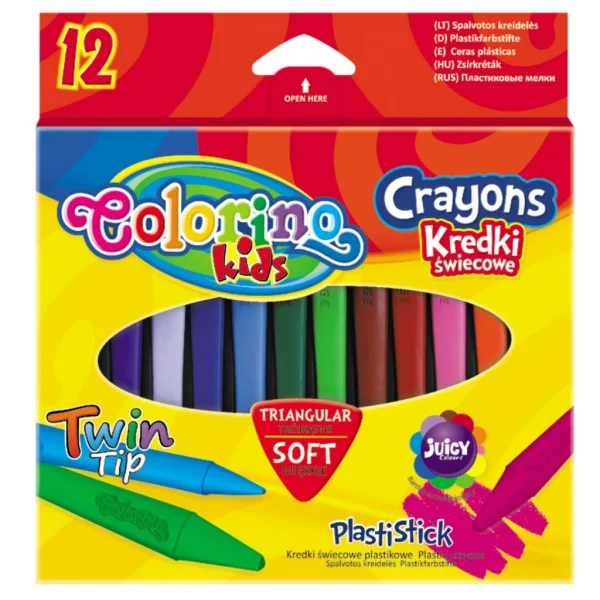 KREDKI ŚWIECOWE PLASTISTICK 32667PTR COLORINO