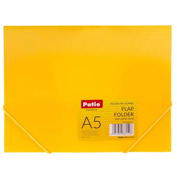 TECZKA NA GUMKĘ A5 ŻÓŁTA PATIO 4004