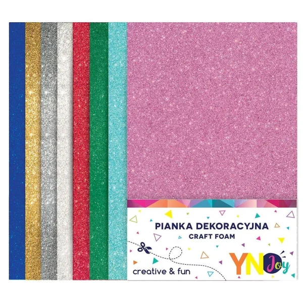 PIANKA DEKORACYJNA NC-002 8SZT GLITTER INTERDRUK