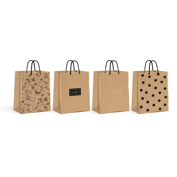 TOREBKA PREZENTOWA DUŻA KRAFT GOLD INTERDRUK 33X46X10 CM