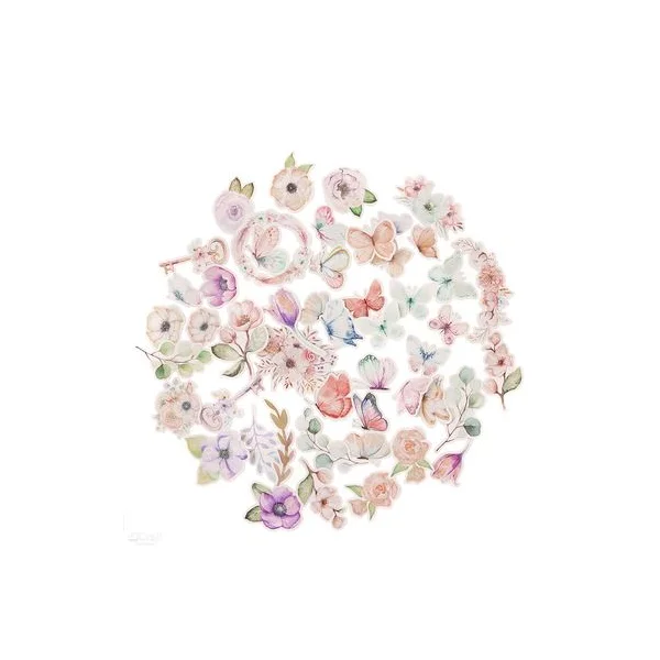 KSZTAŁTY PAPIEROWE 50 SZT CEOZ-183 BOHO FLOWERS DP CARFT