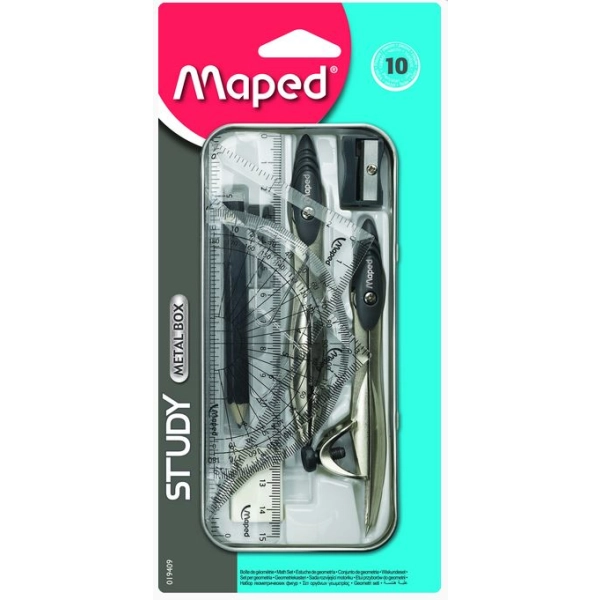 ZESTAW GEOMETRYCZNY10 EL W ETUI STUDY MAPED