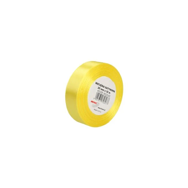 WSTĄŻKA SATYNOWA 25MM X 32M WS25-82 BREWIS KANARKOWY