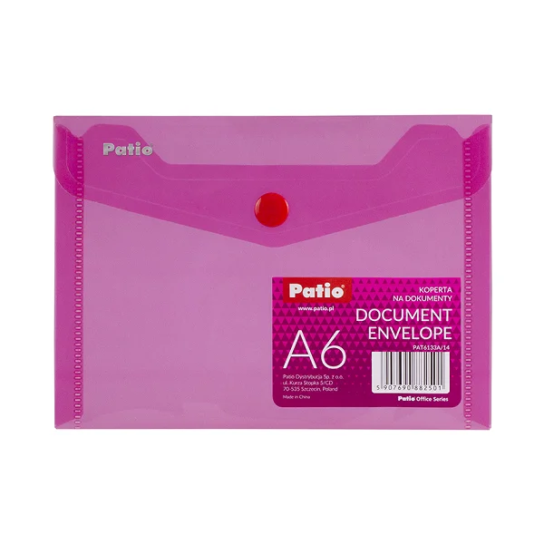 KOPERTA NA DOKUMENTY A6 PATIO RÓŻOWA
