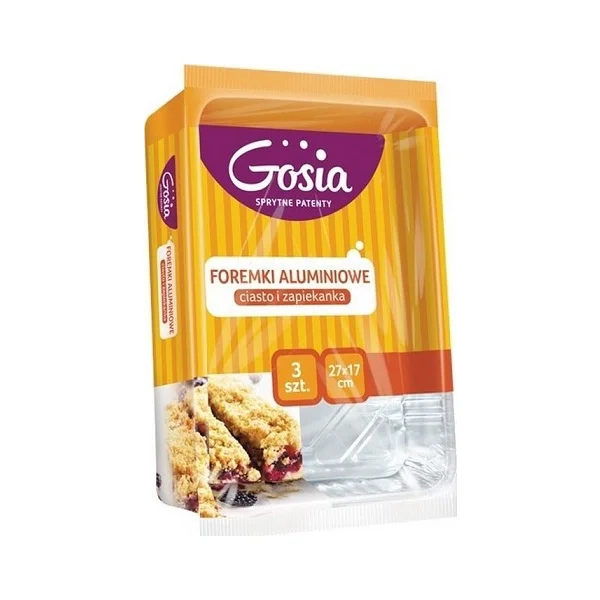 FOREMKI ALUMINIOWE CIASTO I ZAPIEKANKA 3SZT 27X17CM GOSIA