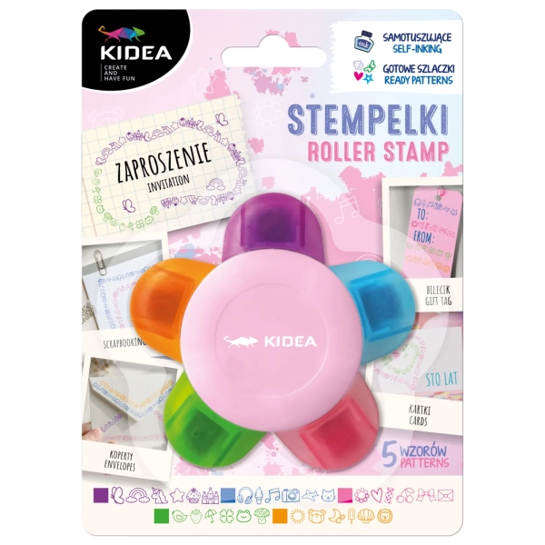 STEMPELKI 5 WZORÓW KWIAT KIDEA