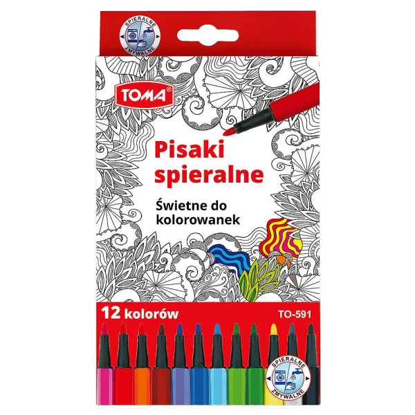 PISAKI SPIERALNE 12KOL TO-591 TOMA
