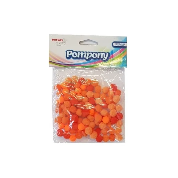 POMPONY POM32 10MM BREWIS ODCIENIE POMARAŃCZOWEGO