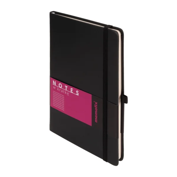 NOTES MEMOFIX A5 KRATKA 192K CZARNY ANTRA