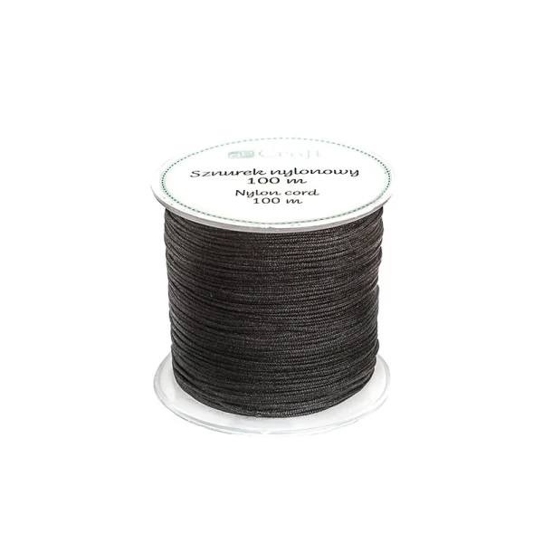 SZNUREK NYLONOWY CZARNY 0,8MM 100M CEDR-013 DP CRAFT