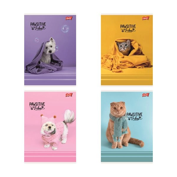 ZESZYT A5 32 # PAWSITIVE VIBES LAMINOWANY UNIPAP