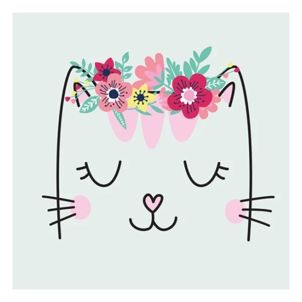 SERWETKI DAISY SMILING CAT 33X33CM POL-MAK