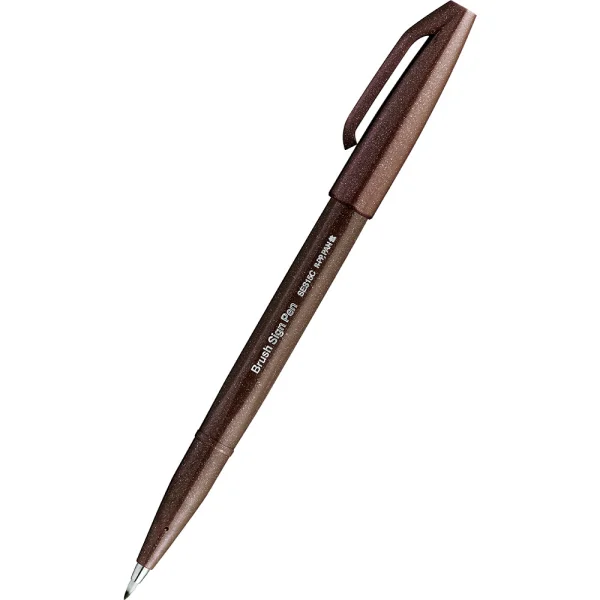 PISAK PĘDZELKOWY BRUSH SIGN PEN SES15C PENTEL DARK BROWN