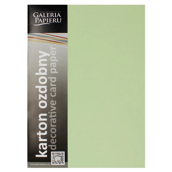 KARTON OZDOBNY GŁADKI J.ZIELONY SATYNOWY 210G GALERIA PAPIERU
