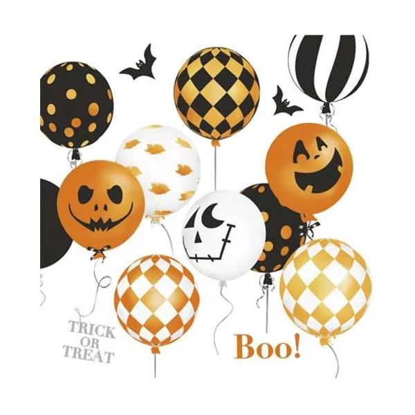 SERWETKI DAISY POL-MAK 33X33 HALLOWEEN BALLOONS