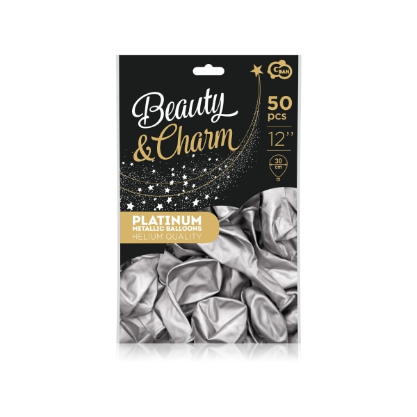 BALONY BEAUTY&CHARM, PLATYNOWE SREBRNE 12