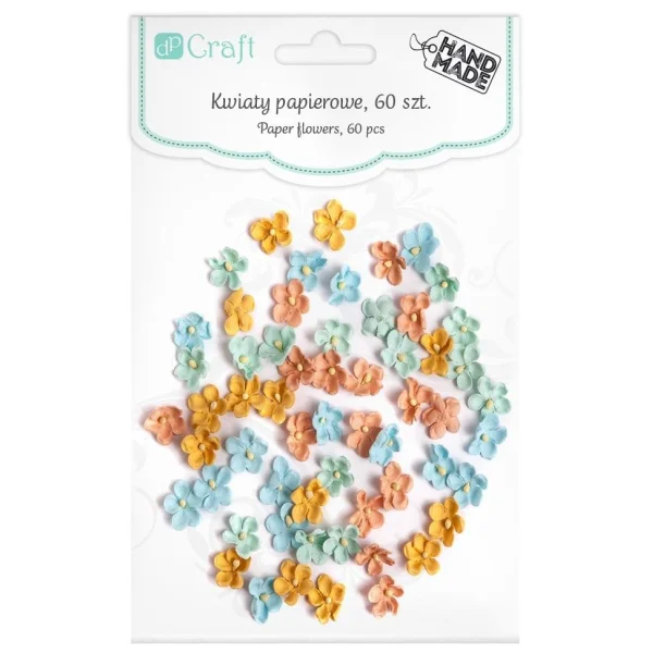 KWIATY PAPIEROWE 2CM 60 SZTUK PASTEL CEKP-066 DP CRAFT
