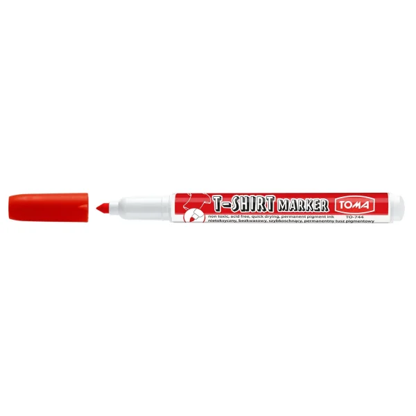 MARKER PERNAMENTNY T-SHIRT TO-744 TOMA CZERWONY 5901133744210