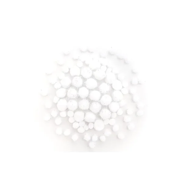POMPONY AKRYLOWE OPAL MIX BIAŁE 85 SZT KSPO-008 DP CRAFT