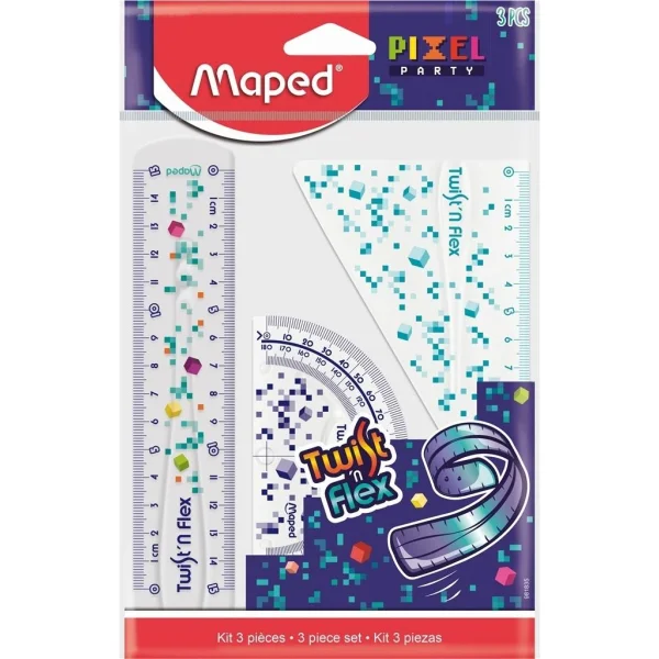 ZESTAW GEOMETRYCZNY PIXEL TWIST'N FLEX NIEŁAMLIWY 15CM MAPED
