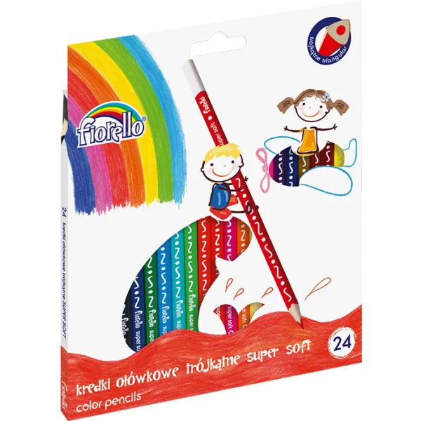 KREDKI TRÓJKĄTNE SUPER SOFT 24KOL FIORELLO