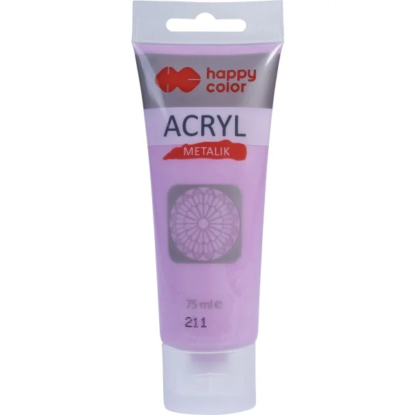 FARBA AKRYLOWA 75ML RÓŻOWY METALIK 211 HAPPY COLOR