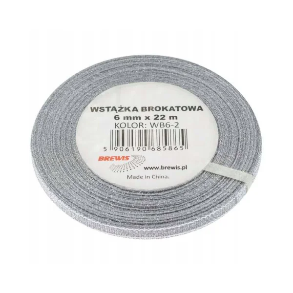 WSTĄŻKA BROKATOWA 6 MM X 22 M WB6-2 BREWIS