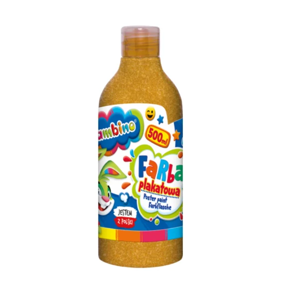 FARBA PLAKATOWA 500ML W BUTELCE ZŁOTA BAMBINO