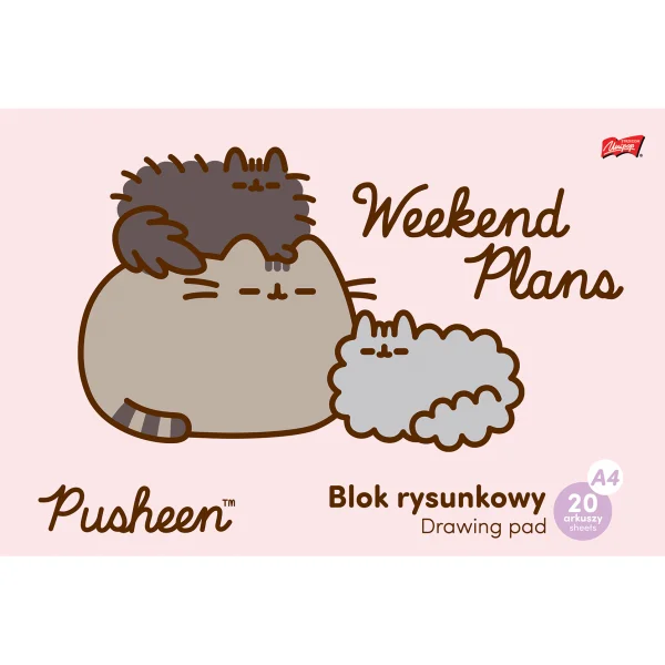 BLOK RYSUNKOWY A4 20 KARTEK PUSHEEN ST.MAJEWSKI 80 g/m² NEW