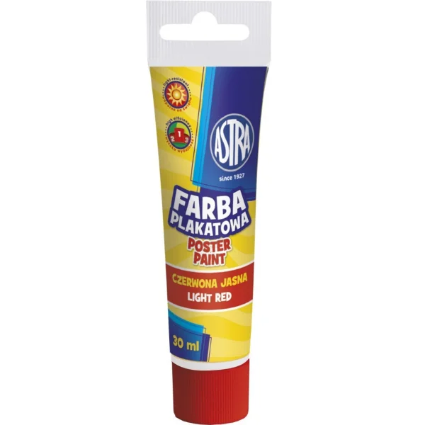 FARBA PLAKATOWA W TUBIE ASTRA CZERWONA J.