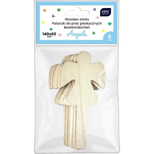 PATYCZKI DREWNIANE 6SZT ANGELS INTERDRUK