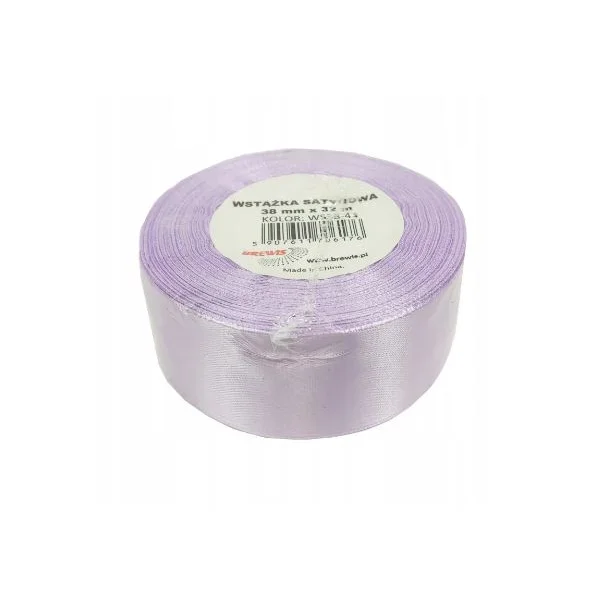WSTĄŻKA SATYNOWA 38MM X 32M WS38-44 BREWIS JASNY LAWENDOWY
