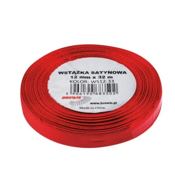 WSTĄŻKA SATYNOWA 12MM X 32M WS12-33 BREWIS BORDOWA