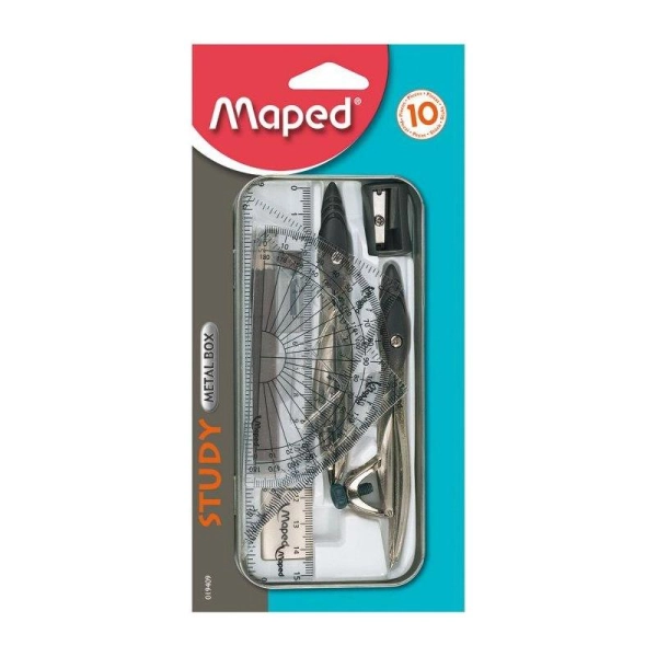 ZESTAW GEOMETRYCZNY10 EL W ETUI STUDY MAPED