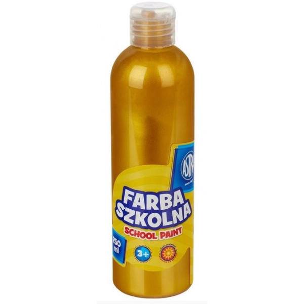 FARBA SZKOLNA ASTRA 250ML METALICZNA ZŁOTA